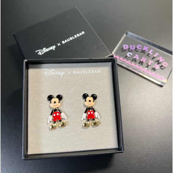NWT Baublebar x Disney Mickey Mouse Enamel Earrings - Picture 2 of 6